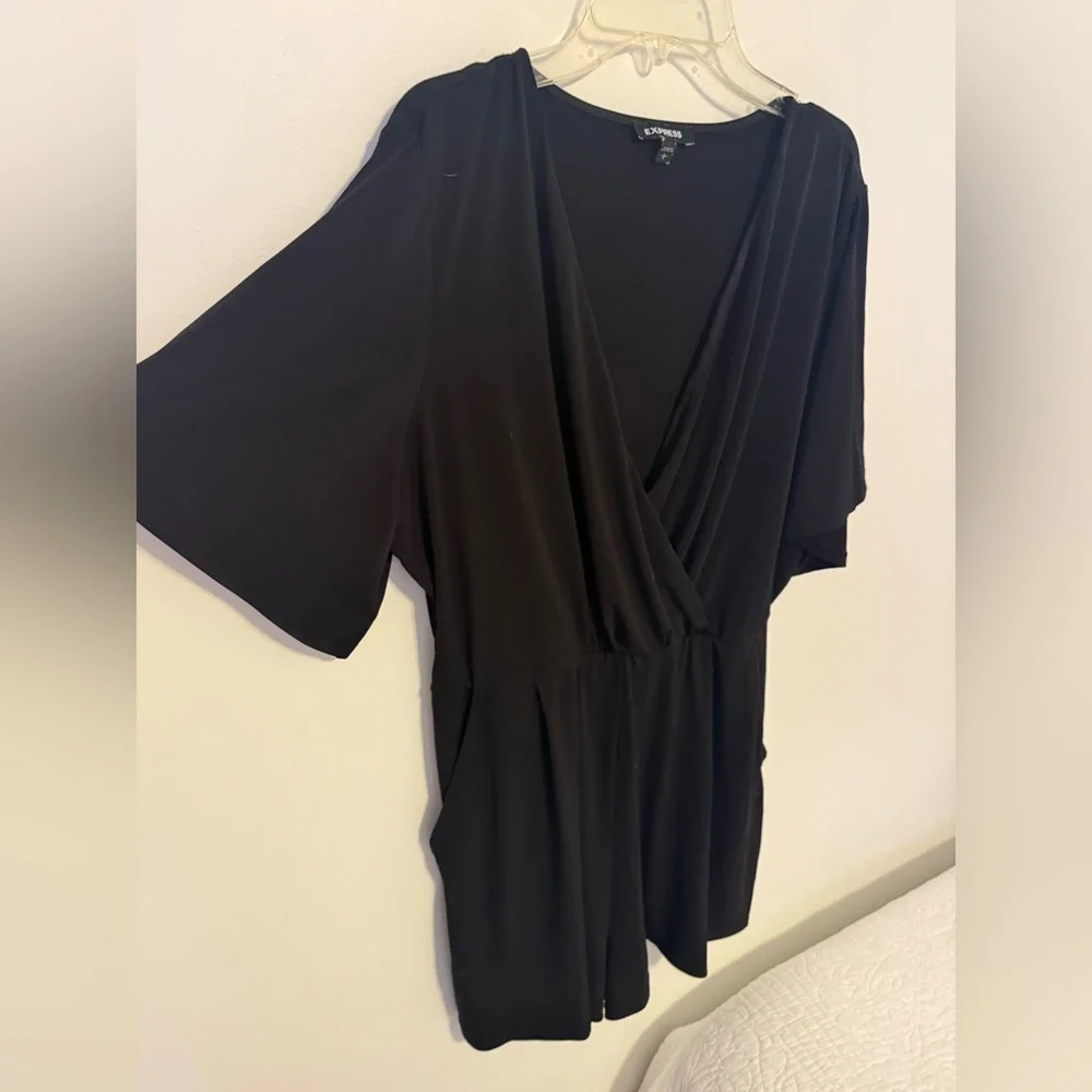 🎉2/$15 Express Black Dress Romper - Picture 3 of 6